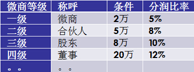 举例：微商团队多层级差分润机制